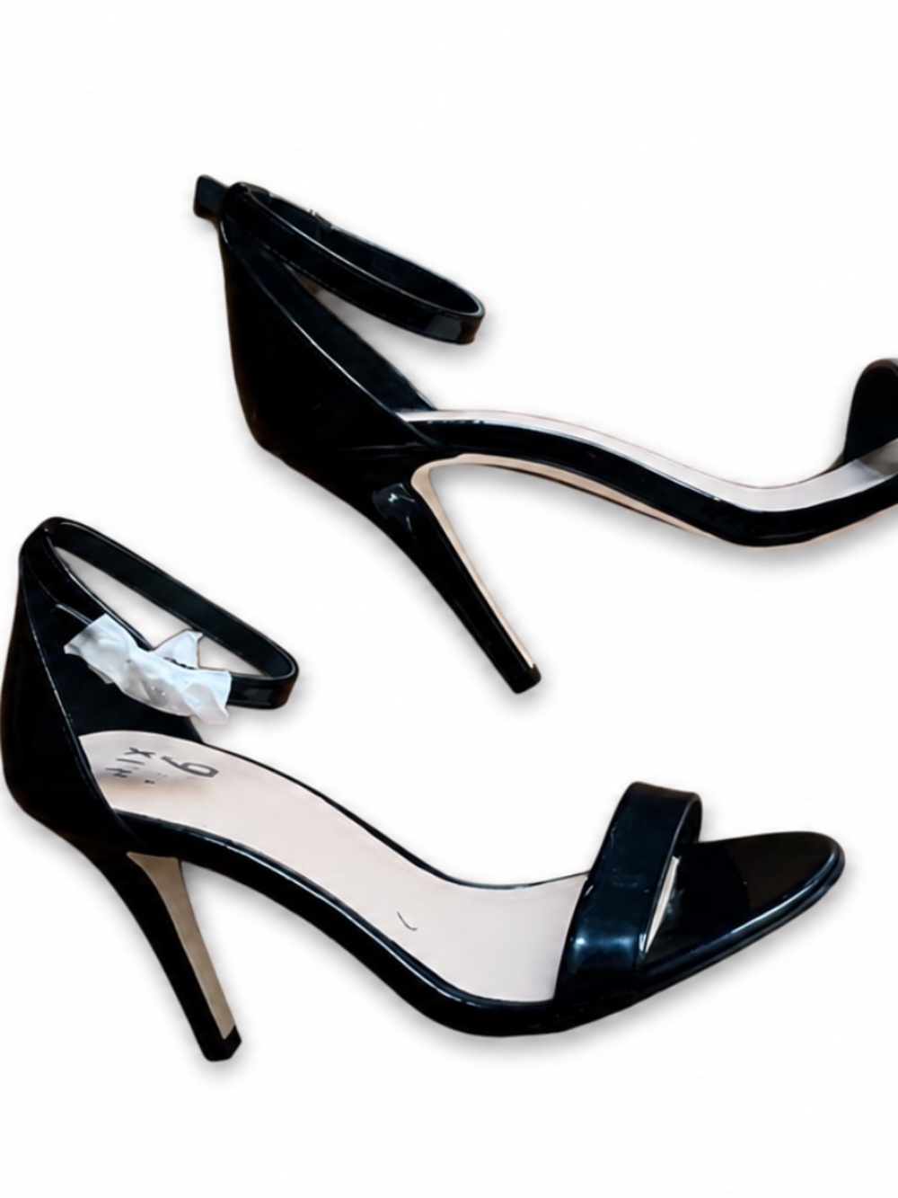Mix No. 6 Black Patent Leather Heels Size 9.5 | Chic Ankle Strap Stiletto